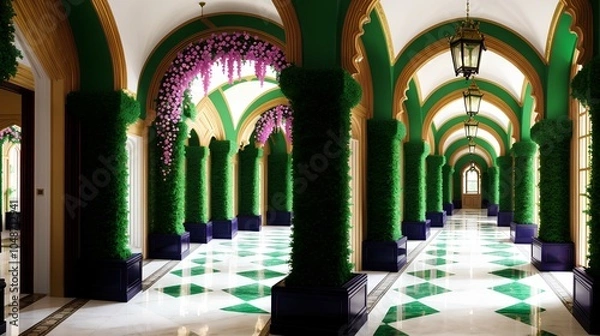 Obraz 植物に覆われた屋敷