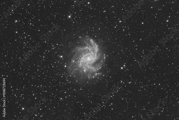 Obraz NGC 6946 galaxy in the Cepheus constellation, taken with amateur telescope.