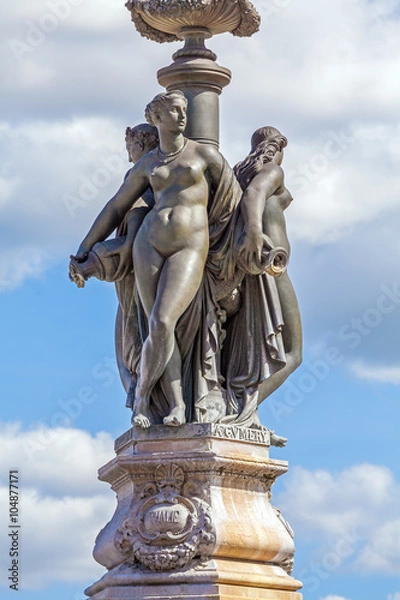 Obraz Fountaun Three Graces - symbol of Bordeaux