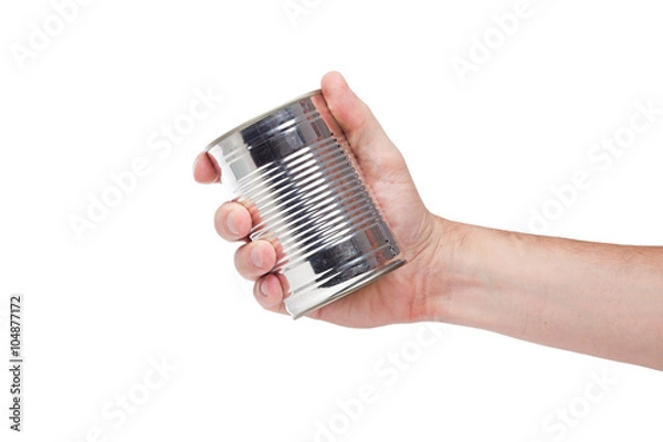 Obraz Karma dla zwierząt domowych można w ręku odizolować na białym tle