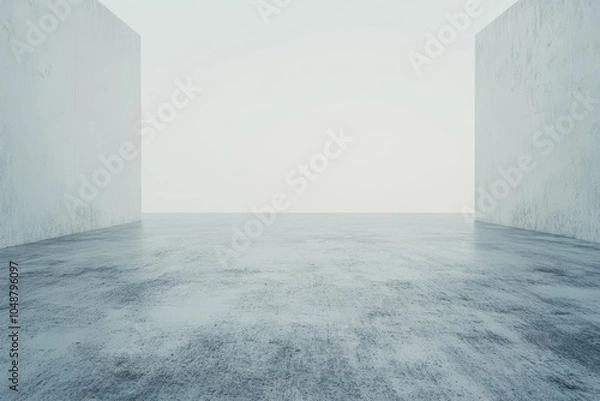 Obraz Minimalist Empty Space with Smooth Concrete Floor