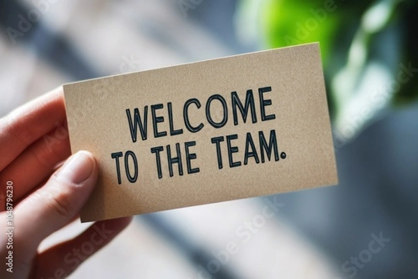 Fototapeta Welcome to the Team Greeting Card Design