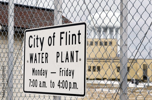 Fototapeta Miasto Flint Water Plant