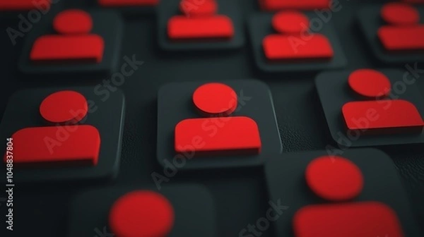Fototapeta Social media accounts being hijacked one by one in a dark room, symbolizing a silent digital coup, Social media takeover in silent coup, manipulation of public discourse concept