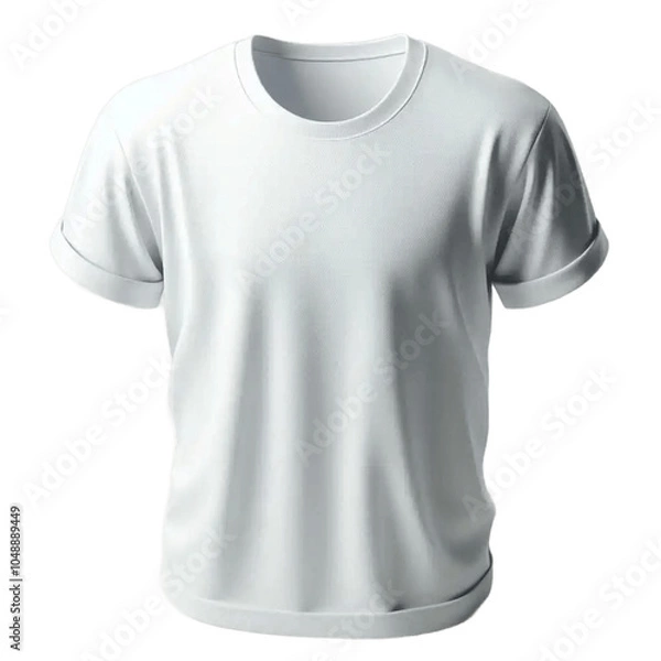 Fototapeta White isolated t-shirt customizable mockup 
