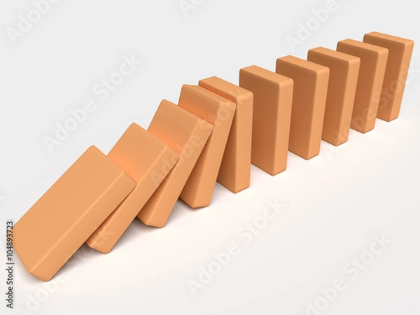 Fototapeta Domino. Falling boxes