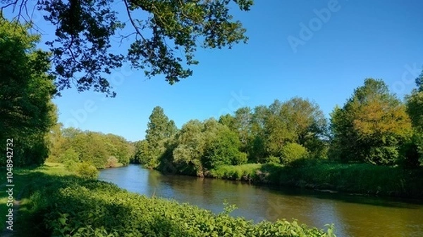 Obraz Der Fluss Ems bei Telgte