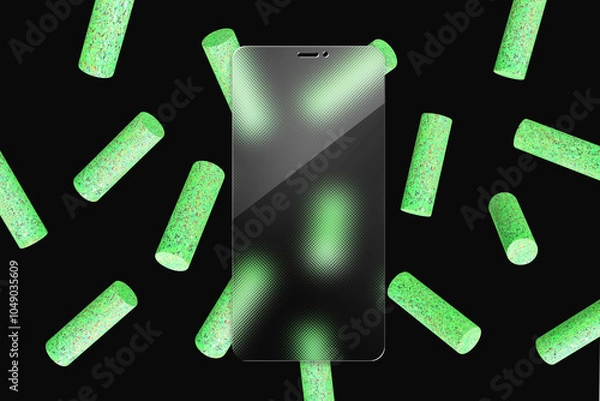 Obraz Interface presentation mockup glass effect mockup template