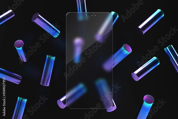 Obraz Interface presentation mockup glass effect mockup template