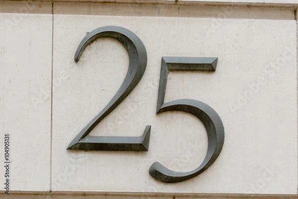Obraz House number 25 sign