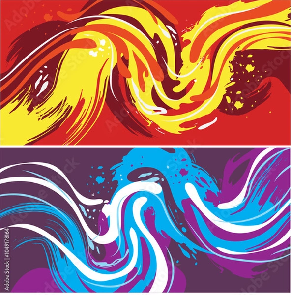 Fototapeta Liquid vector abstract art backgrounds modular painting arts.	