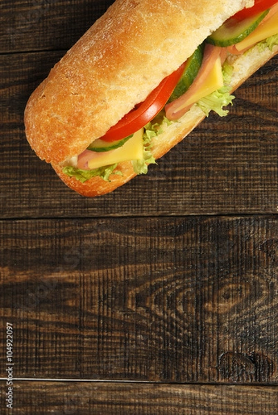 Fototapeta big toasted sandwich