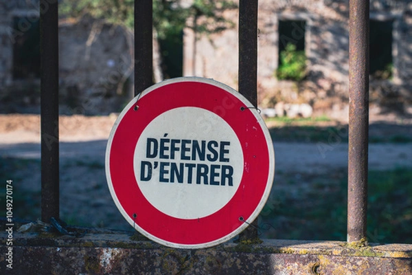 Obraz Défense d'entrer