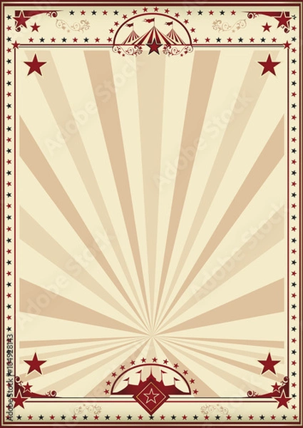 Fototapeta Circus retro poster sunbeams