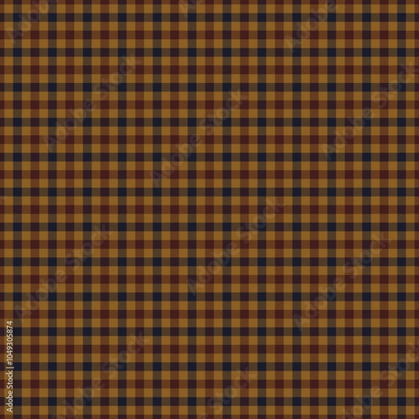 Fototapeta Dark Academia Plaid Check Seamless Pattern - Cute plaid check repeating pattern design