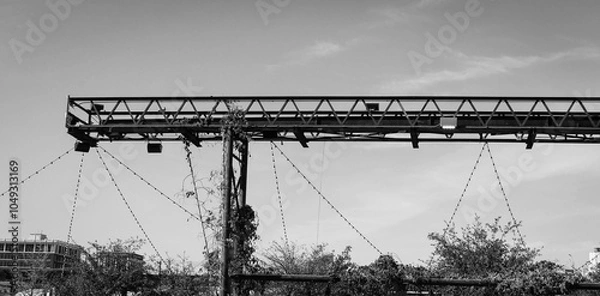 Obraz Overgrown metal beam