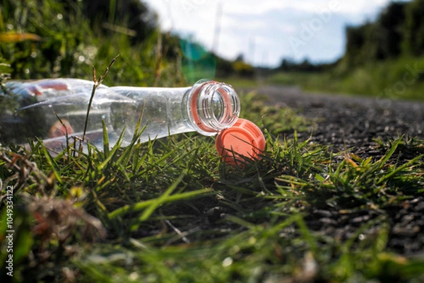 Obraz Bouteille plastique sur talus