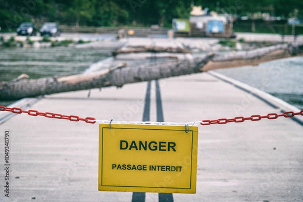 Obraz Crue sur le Tarn à Millau