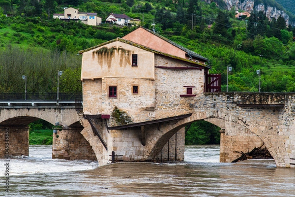 Obraz Pont du Tarn et crue