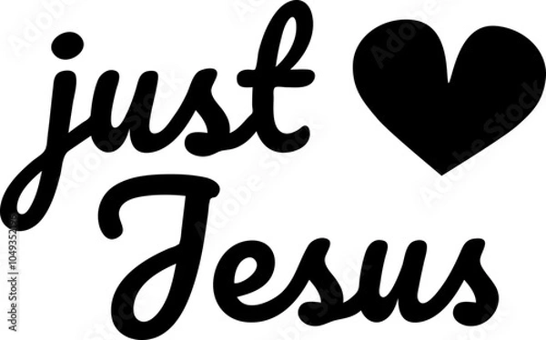 Obraz just jesus christian vector quote  
