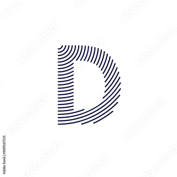 Obraz Letter D Logo Vector Design 