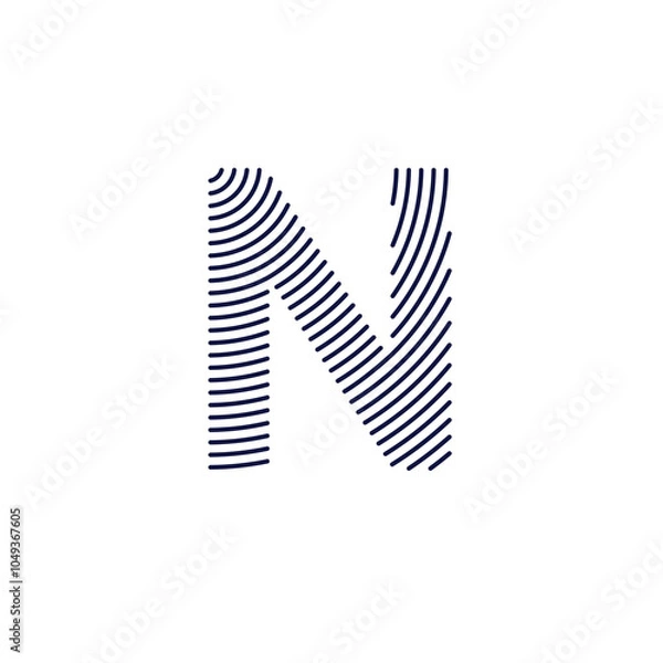 Obraz Letter N Logo Vector Design 