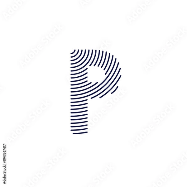 Obraz Letter P Logo Vector Design 