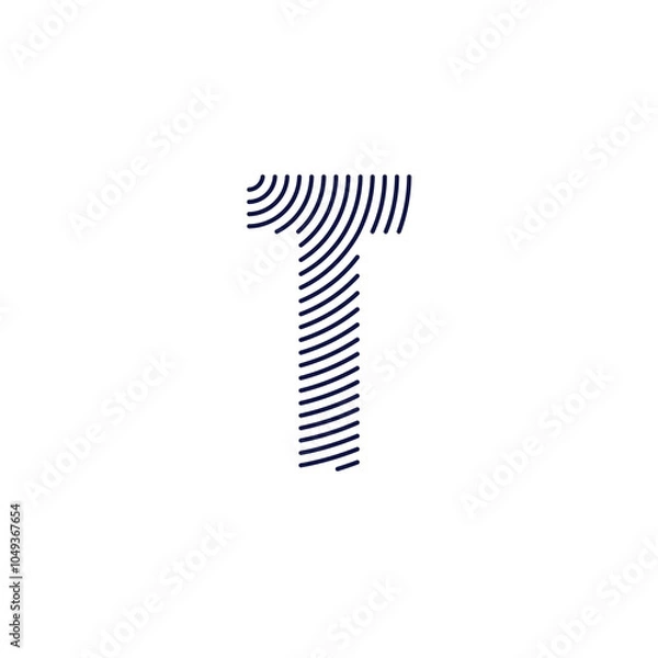 Obraz Letter T Logo Vector Design 