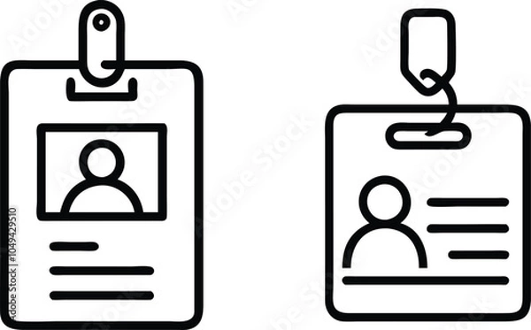 Obraz  ID Badge Icon Set