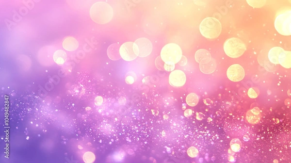 Fototapeta dreamy, colorful bokeh background with soft pink, purple, and yellow hues creates magical and ethereal atmosphere, perfect for creative designs and artistic projects