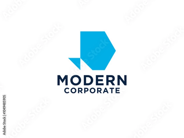 Fototapeta Abstract Initial Letter D Logo. Rounded Lines Striped Style isolated on White Background. Usable for Business and Technology Logos.