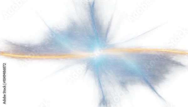 Obraz Vibrant Blue Electric Energy Splash Transparent  Background