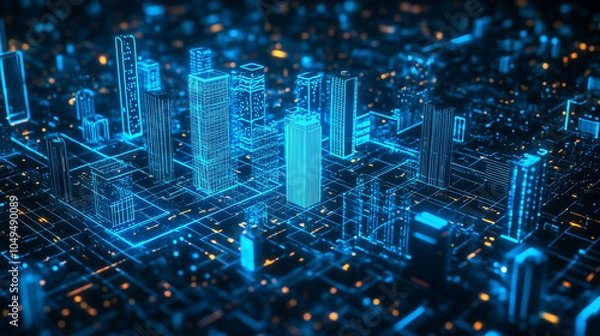 Obraz 未来都市のデジタル地図