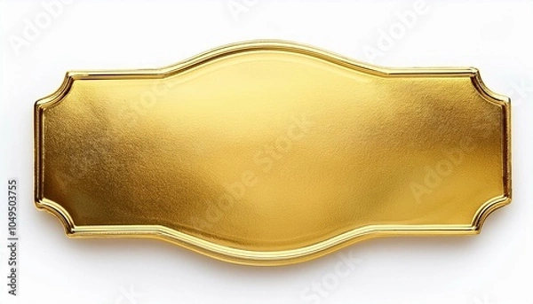 Fototapeta Blank gold plaque for your text