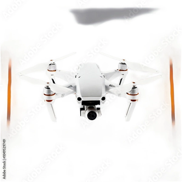 Obraz Professional Drone Isolated on Transparent Background, Generative AI