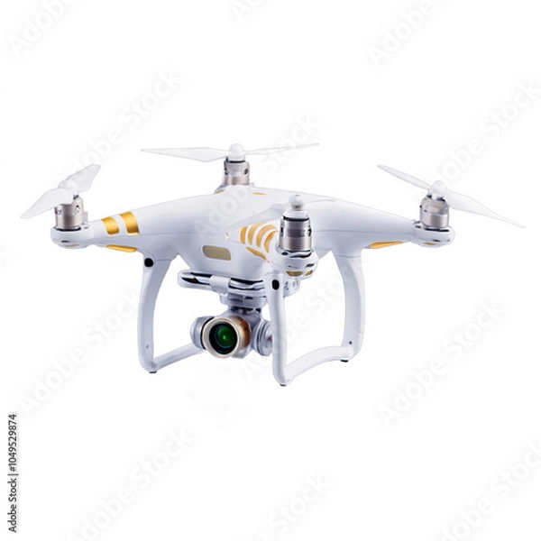 Obraz Professional Drone Isolated on Transparent Background, Generative AI