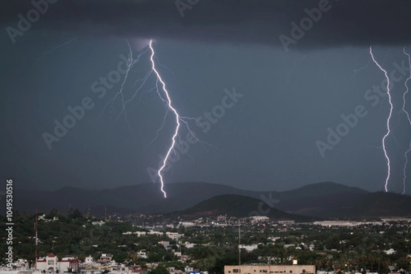 Obraz lightning in the night