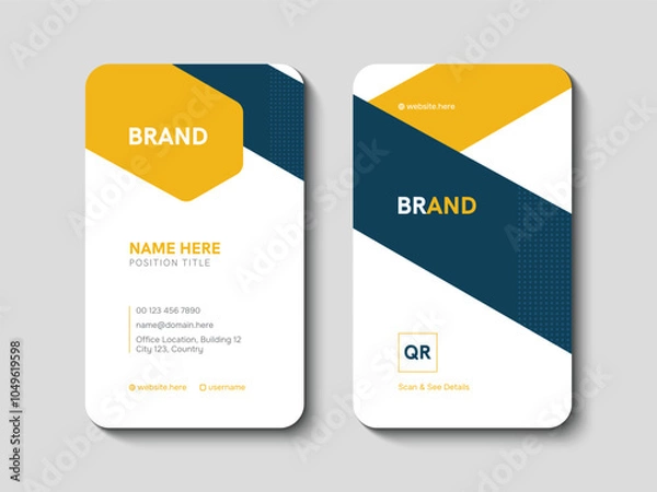 Obraz Vertical business card design template