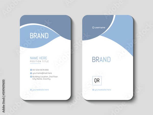 Fototapeta Modern vertical business card design template