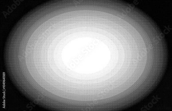 Fototapeta Retro dot handmade film halftone vignette border effect on transparent background