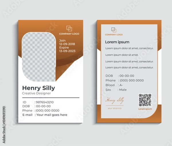 Obraz Business id card template with minimalist elements