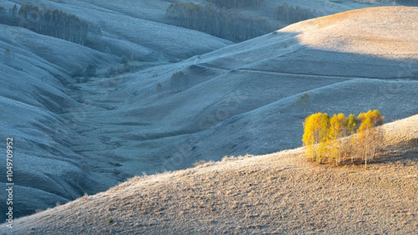 Obraz Autumn Landscape from Transylvania Apuseni Mountains from a cold morning.