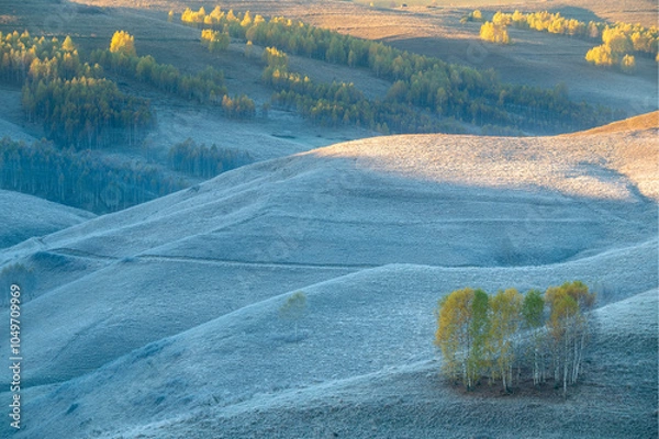 Obraz Autumn Landscape from Transylvania Apuseni Mountains from a cold morning.