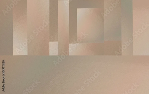 Obraz 3d abstract geometric line monochrome pattern trendy autumn brown beige abstract gradient blur effect decorative background texture 