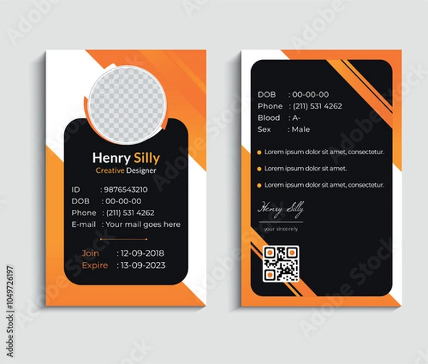 Obraz Business id card template with minimalist elements