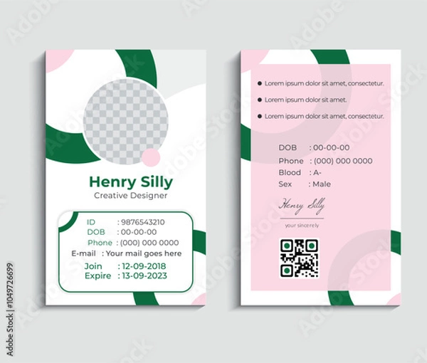Obraz Business id card template with minimalist elements