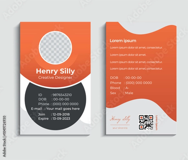 Obraz Business id card template with minimalist elements