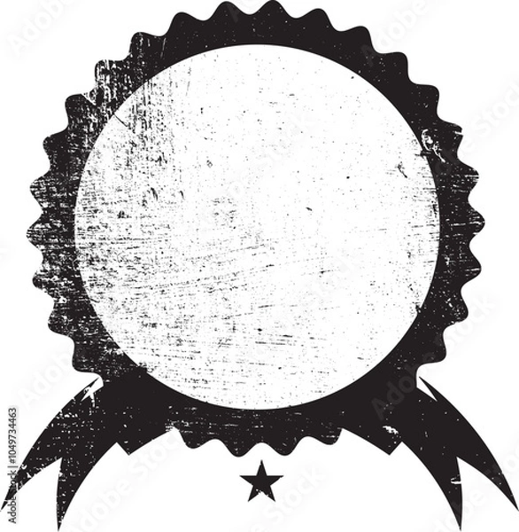 Obraz grunge and stencil shield emblem with copyspace