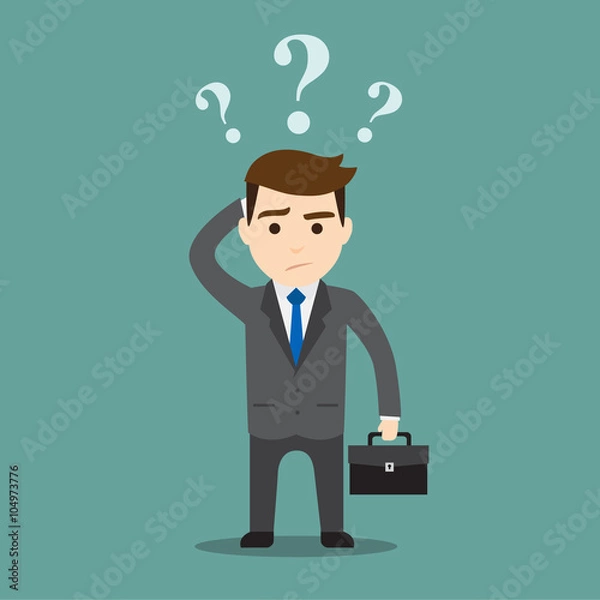 Fototapeta Businessman thinking