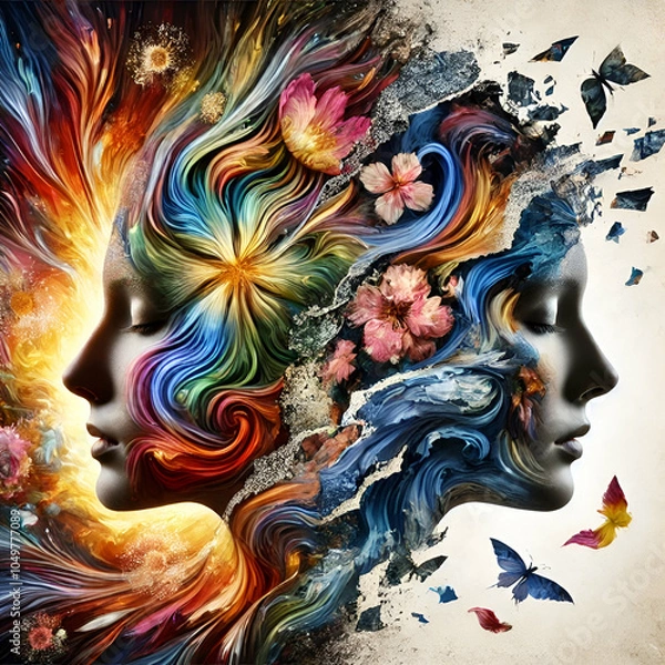 Obraz Eternal Balance double exposure